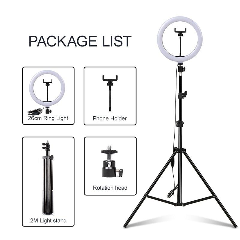 Tripod Stand Ring Light For Videos - JELESACK