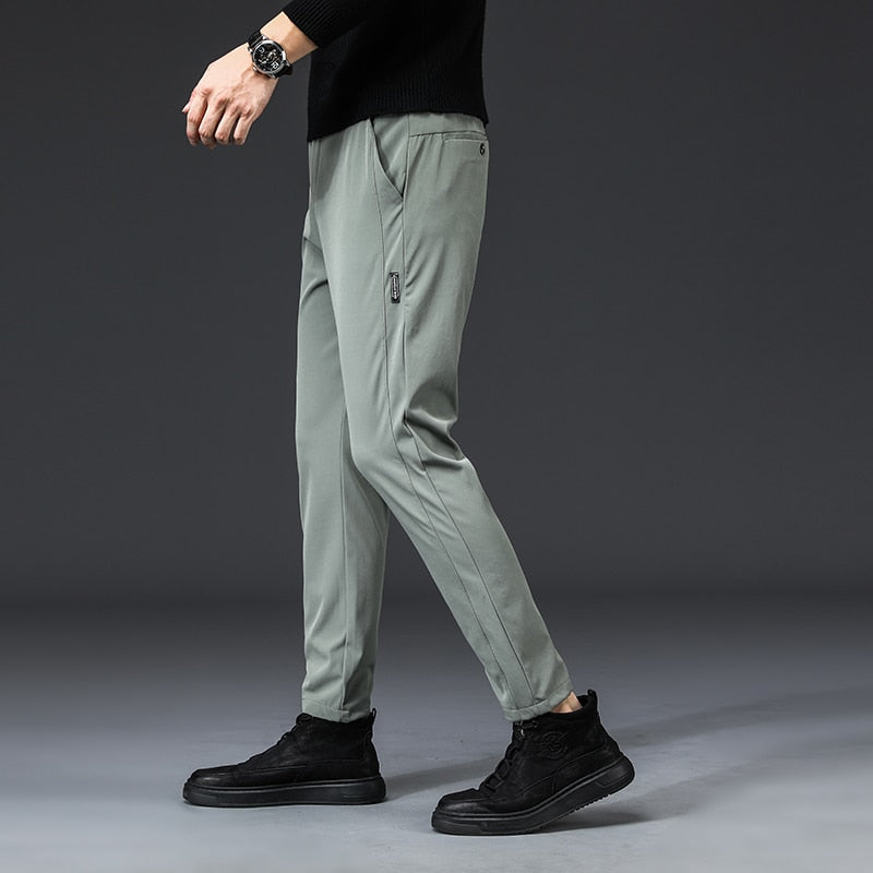 Slim Fit Elastic  Trousers