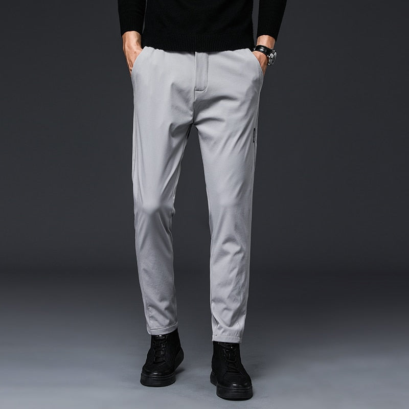 Slim Fit Elastic  Trousers