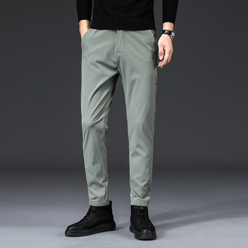 Slim Fit Elastic  Trousers