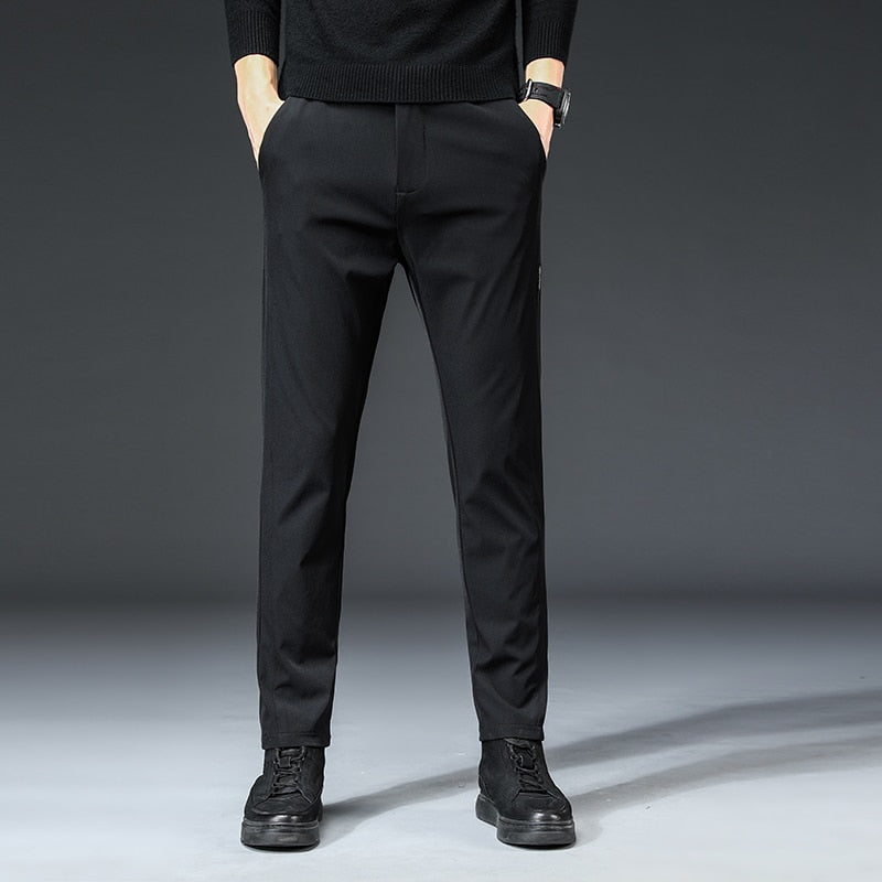 Slim Fit Elastic  Trousers