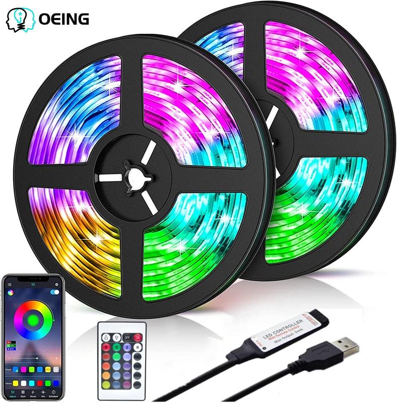 LED Strip 1M-30M 5050 RGB Bluetooth USB Infrared Remote Control Flexible Light - JELESACK